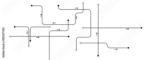 Vector Technology black circuit diagram concept. Abstract background with technology circuit board texture. Modern electronic motherboard texture.