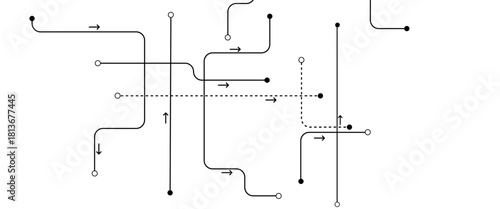 Vector Technology black circuit diagram concept. Abstract background with technology circuit board texture. Modern electronic motherboard texture.