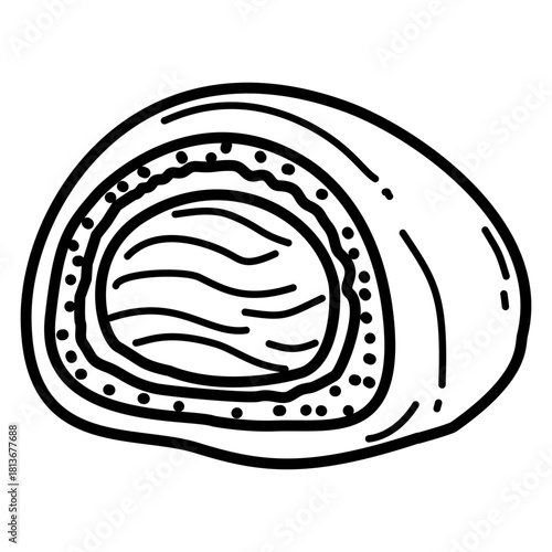 Beef Wellington slice illustration ideal for winter food layouts recipe cards holiday menus and homey kitchen themed designs