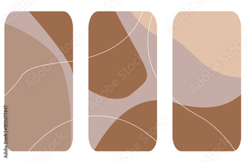 Abstract artwork within frames