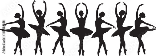 Ballerina vector silhouettes