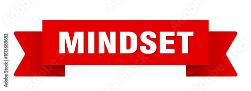 mindset ribbon isolated on transparent background. mindset ribbon