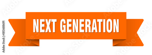 next generation ribbon isolated on transparent background. next generation ribbon