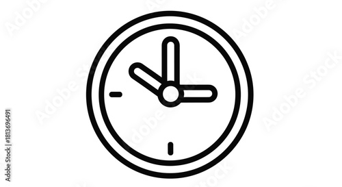 Time is of the essence with this modern clock icon perfect for deadlines scheduling and time management projects that need a sleek visual, Generative AI*