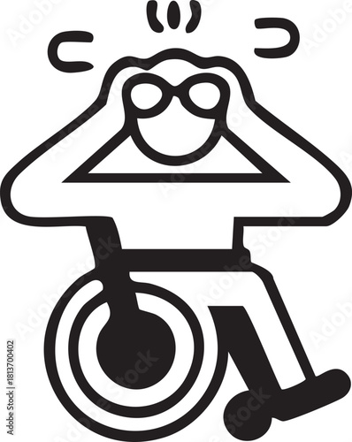 Wheelchair User Vector Icons for Accessibility and Disability Awareness