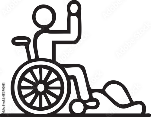 Caregiver and Disabled Person Support Symbols