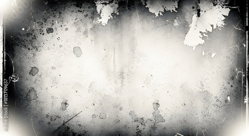 Abstract grunge texture with ink splatters and weathered edges