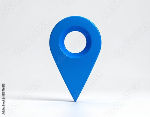 Free Download Blue Location Pin Icon on White Background. - GFXLoad