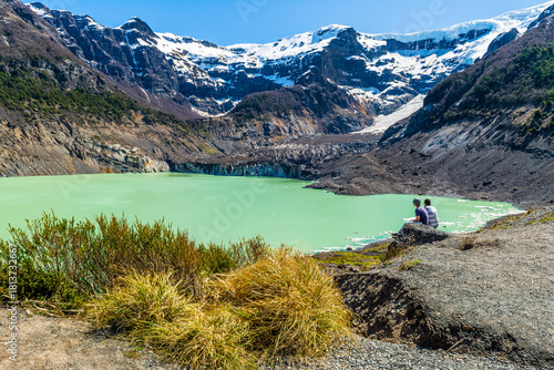 Black Snowdrift, Ventisquero, Cerro Tronador, Bariloche, Rio Negro Province, Patagonia, Argentina