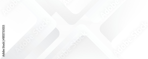 3D white geometric abstract background overlap layer on bright space with rounded rhomb effect decoration