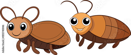 cockroach cartoon vector, insect clipart design, funny bug illustration, small insect art, pest insect drawing, adorable bug cartoon, educational insect svg, bug life artwork, insect learning graphic,