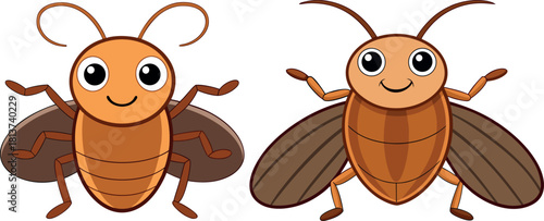 cockroach cartoon vector, insect clipart design, funny bug illustration, small insect art, pest insect drawing, adorable bug cartoon, educational insect svg, bug life artwork, insect learning graphic,