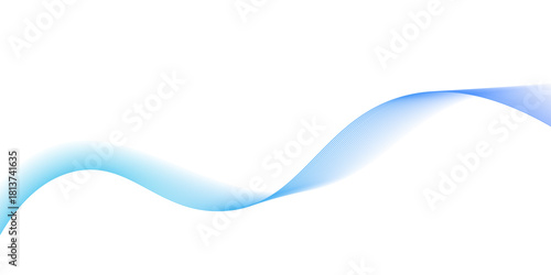blue wave gradient background minimalist looks simple background, blue wave line. blending line background, Modern technology background. Vector illustration. Abstract blue wave lines pattern on white