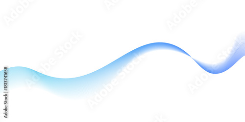 blue wave gradient background minimalist looks simple background, blue wave line. blending line background, Modern technology background. Vector illustration. Abstract blue wave lines pattern on white