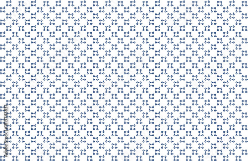 Geometric seamless pattern with abstract mini blue circuit link square on white background. Vector illustration, for shirt cloth cover decoration textile wallpaper all over print
