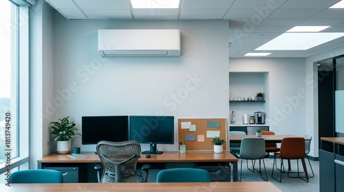 Contemporary Office Interior Design with Clean Workspaces, Comfortable Seating, and a Bright, Productive Environment