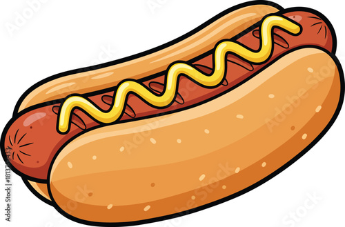 Hotdog vector, hot dog icon, hotdog vector illustration 