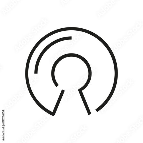 Open source initiative logo black and white minimalist design