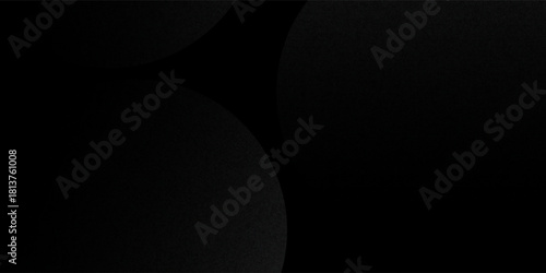 Grey abstract curved wavy lines on black background. Black background with line curve design. Blurred black silk fabric.
