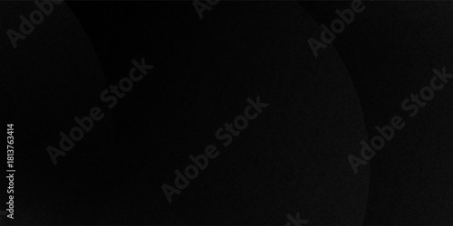 Grey abstract curved wavy lines on black background. Black background with line curve design. Blurred black silk fabric.