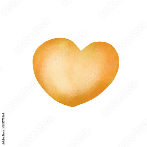 Watercolor Heart Shape on Black Background