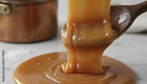 milk caramel dripping