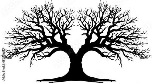 Tree silhouette, tree svg, tree clipart, tree bundle, tree vector, nature silhouette, forest silhouette, tree outline, tree cut file, nature svg, woodland svg, tree png, tree eps, tree dxf, tree ai, t