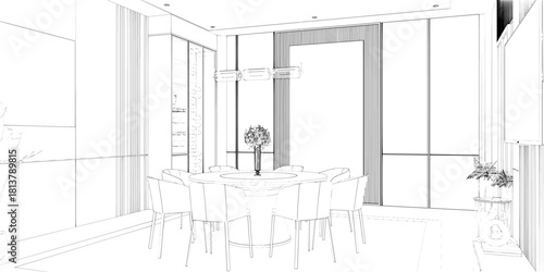 interior of a room dining room