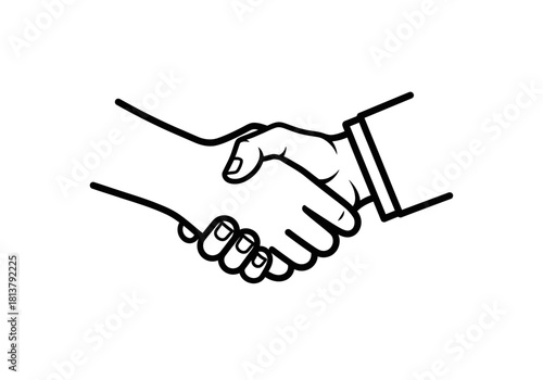 Vector illustration of a handshake symbolizing partnership, bisnis theme, clipart style vector