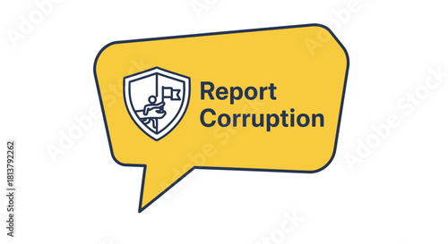 Informational graphic promoting the fight against dishonest practices in a speech bubble