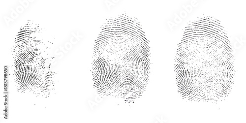 Three distinct human fingerprints for identity, security, and forensic analysis