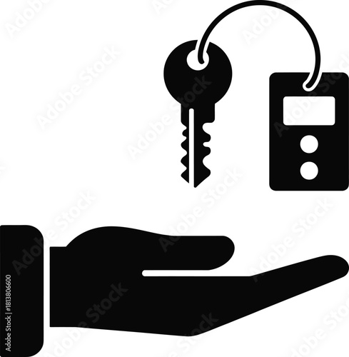 Hand Holding Key and Remote Fob Giving Gesture