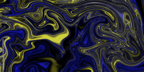 Yellow and blue colorful with cream liquid stone ceramic tile marble tiles light wave paint texture background. Colorful abstract background made of holographic metal foil. modern artistic background