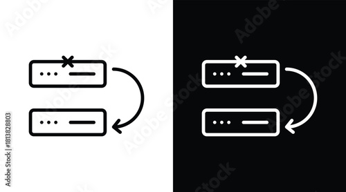 failover Two-tone version in black and white background