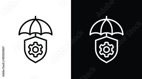 mitigation Two-tone version in black and white background