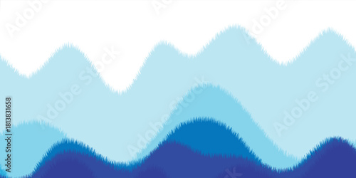Elegant illustration of ocean waves layered vector background and ocean beach vector illustration.