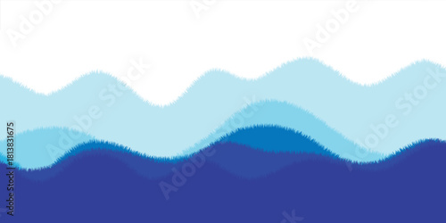 Elegant illustration of ocean waves layered vector background and ocean beach vector illustration.