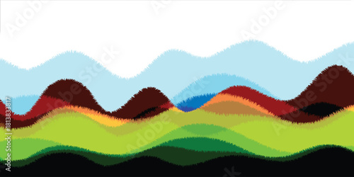 Elegant illustration of ocean waves layered vector background and ocean beach vector illustration.