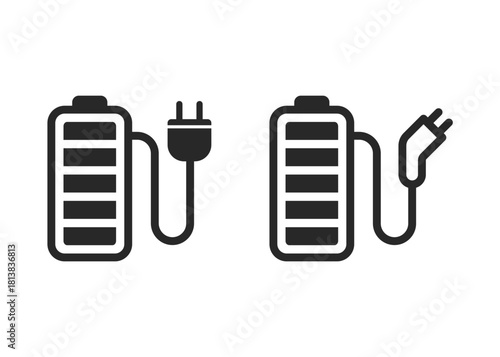 Charge accumulator sign stock illustration