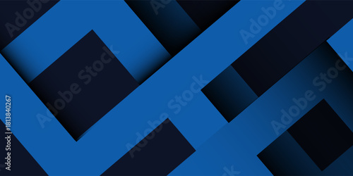 Blue black abstract background geometry shine and layer element vector for presentation design. Suit for business, corporate, institution, party, festive, seminar, and talks. Eps 10