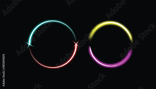 neon light vector circle
