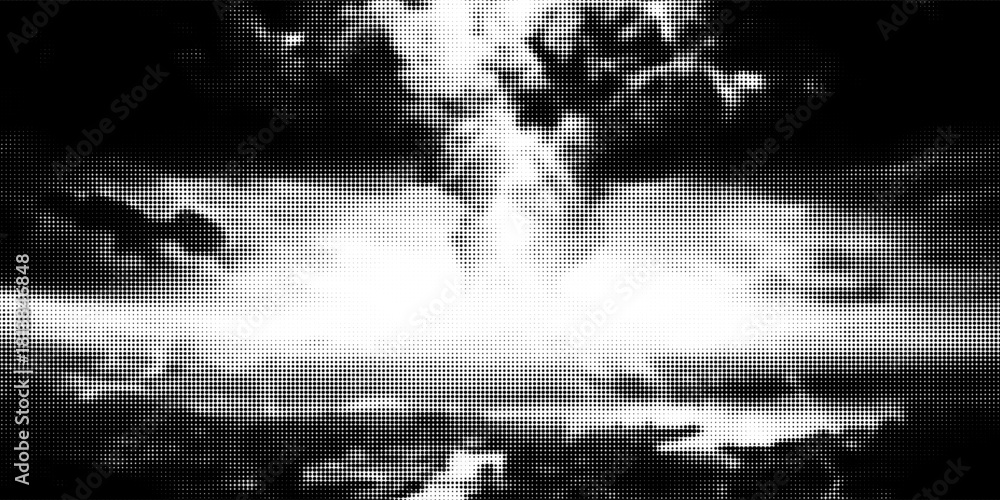 Fototapeta premium Edge frame. Halftone cartoon border. Pop art dot. Attention pattern. Faded attention texture. Black line isolated on white background. Concentration lines design. Grunge dots zoom. Vector illustration