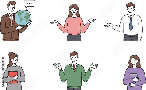 business people set