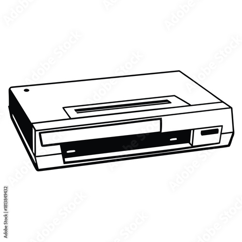 A Minimal Flat Vector of a Console Unit, a long, narrow table often used in hallways or as a media stand.