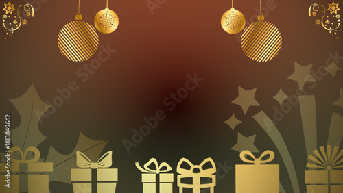 A rich, textured dark red background adorned with subtle golden ornaments and a clear boundary, intentionally designed with ample negative space for custom text or corporate branding.