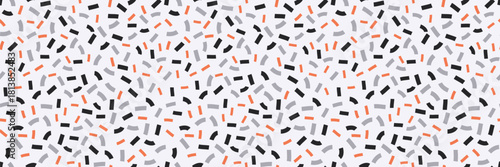 Seamless Confetti Pattern. Abstract hand drawn shapes on a white background