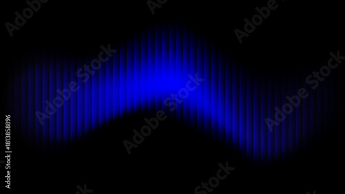 Abstract blue light wave pattern, vertical lines, glow background
