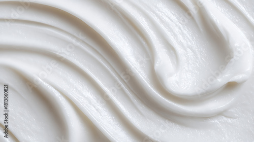 Swirls of creamy texture A close-up view of fresh yogurt