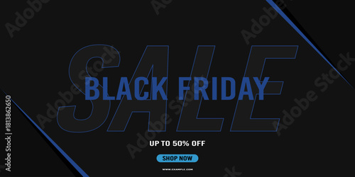 Black Friday sale background with bright. Modern design. Background for banner, poster, card. Vector illustration.