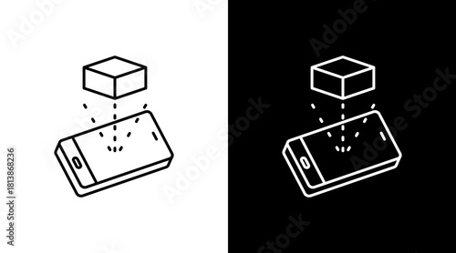 Ar Gaming White Icon Set Design